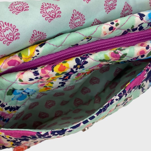Vera Bradley Colorful Wildflower Paisley Carson Fold-Over Crossbody Bag - Picture 7 of 13